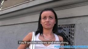 ”Cash for Tiny Boobs Brunette”