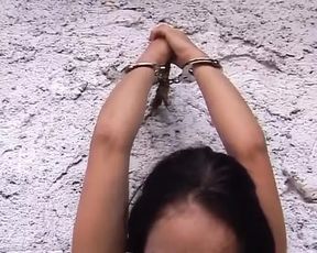 Tied German babe fucked hard in the outdoor BDSM action
