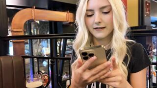 Random guy fucks me in a sports bar and cums on my face - Eva Elfie