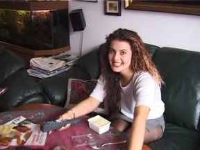 Amateur playing with her hole in front of the camera