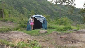 Step Sister Teaches Step Brother How To Fuck , Sex In A Tent