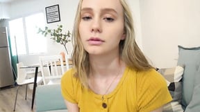 ”P-O-V monster cock for Skinny Blonde who can't Pay Loans!”