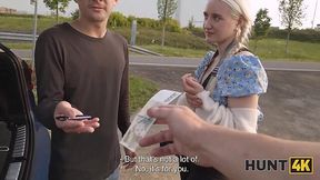 Poor girl agrees to trade her pussy for money to her cuck BF's delight