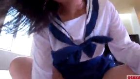 Teen Japanese Girl Gives Deep Blowjob in Cosplay Costume for Orgasmic Cowgirl Sex
