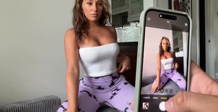 StepSis Latina Teen's Photo Shoot Surprise: Nude Tease & Cream Pie