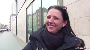 GERMAN SCOUT - SEDUCE SKINNY TEENAGER JULY TO SHAG WITH HUGE LOAD AT PUBLIC - July sun