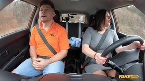 Chubby Chick Big Naturals Wants Her Licence - curvy fat ass brunette bbw Aleya Sun in reality hardcore