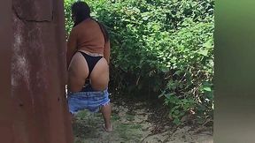 Caught a Nasty Bitch Pissing on the Beach, She Spotted Me and Gobbled My Cock
