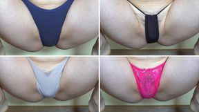 Trying on Haul Sexy Panties and Squatting to See Big Pussy Bulging