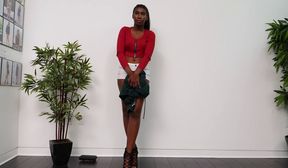 ebony teen fuck and suck in her 1st video