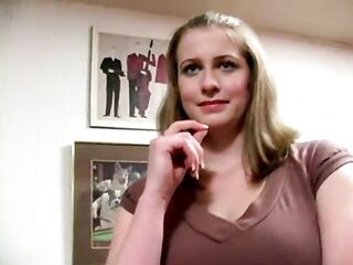 Shy amateur cutie in a team fuck