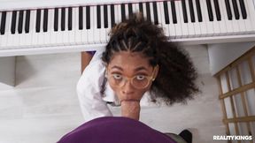 Lewd ebony spinner smutty xxx video