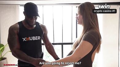 Muscular personal trainer with a big dick BBC fucks his sexy, curvy fitness student while her husband is away - SALOME GIL