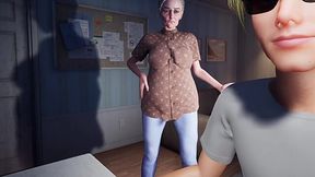 Stepgran found a way to get him off a computer 3D animated