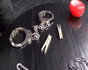 Busty German blonde fucked and tied up by horny black dude