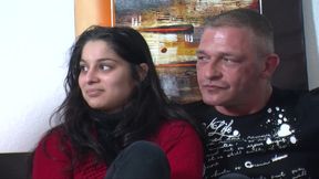 German Cougar watches hot couple having a hardcore fuck