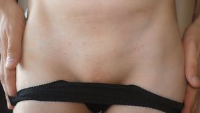 He rubs my huge clitoris while standing, and I experience a hot orgasm