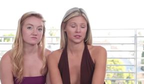 two new girls try porn casting