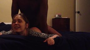 Prone Bone and Doggy with an amateur White Wife getting BBC