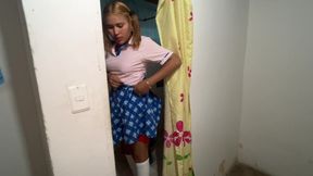 Young student fucked by her teacher in a private class