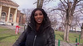 Slim Ebony Teenager 18+ Asia Rae Pickup And Nail For Cash - Ebony