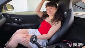 Outdoor spicy casting with teen booty brunette Pixie Smalls