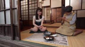 Busty Brunette Teen's Outdoor POV Deepthroat with Hairy Pussy &amp; Toys