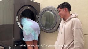 Nerd Boy devours his petite blonde stepsister's tight pussy in exchange for helping her with her homework!