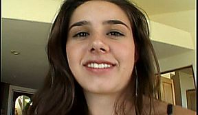 cute brunette teen kacey gets hard anal sex.