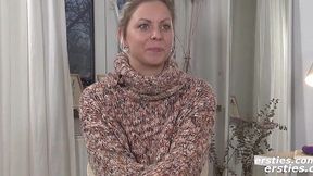 Czech Blonde in Hot Stockings Fingers Her Wet Pussy to Climax on Ersties