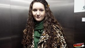 GERMAN SCOUT - Big natural saggy Tits Teen Alisa Horakova with Hairy Pussy at Casting Fuck