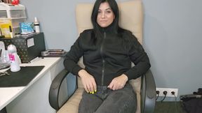 Fisting, pulled panties out of pussy to insert hand.