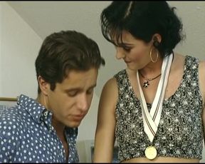 Pretty German babe gets her asshole filled with jizz