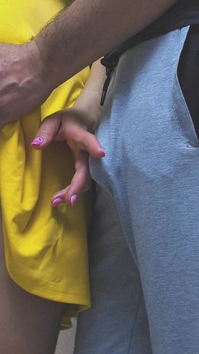 Girl Caught In Public Bus While She Stroking Stranger's Cock Until Ejaculation