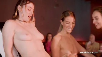 Lucky Blonde Gets Wild in Steamy Strip Club Lesbian Encounter