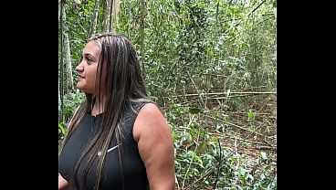 Busty Latina takes stranger's cock in public