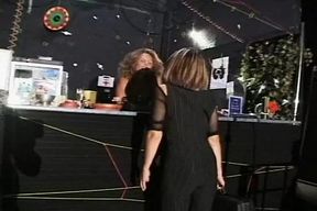 Attractive French dolls enjoy lesbo fun before hardcore foursome