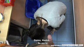 ”Czech Business Lady Haggles For Money & Sex”