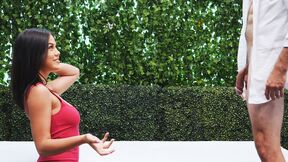 ”Beautiful Pretty bushy & big titted beauty with perfect tits gets banged on casting”