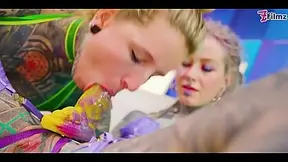 German Dirty Talk Lesbians Play Rough � Spanking, Spit-Covered Strap-On Deepthroat & Rigid Slit And Rear Drilling