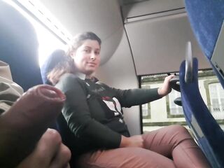 Voyeur seduces Mother I'd Like To Fuck to Suck&Jerk his Shlong in Bus