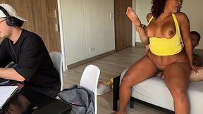 A black babe gets her booty juicy ass penetrated deep and hard