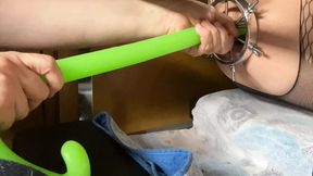 Sissy is filled with 100cm extrem dildo - part 2 of 2