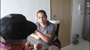 I get aroused by watching my stepsister doing squats and I ask her to have sex in secret if she doesn't want me to give away her secret