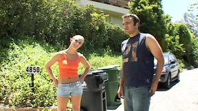 German beauty getting her face covered with cum after a deep bang