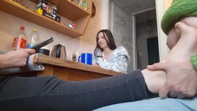 Truth Or Dare Game Turned Into Fuckdrome In The Kitchen