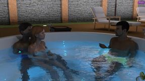 My Stepbrother 's Wife #45 - While massaging Jennifer 's shoulder, John copped a feel of her boobs