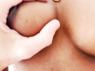 A charming brunette hair sucks my rod for breakfast and asks me to cum inside her