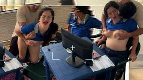 Camera captures employee having sex with a client during working hours!