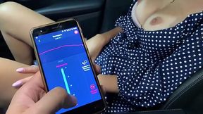 POV MILF Experiences Orgasm With Remote Control in Public!